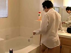 Very Hairy Pointy Tit Indian Girl Plays in the Bathtub